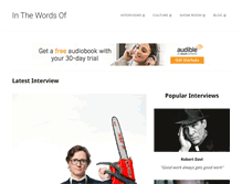Tablet Screenshot of inthewordsof.com
